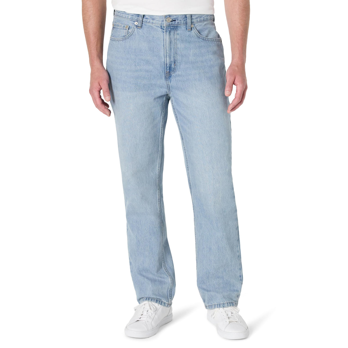 Amazon Essentials Men's Relaxed-Fit Heavyweight Rigid Jeans, 5 Pocket Styling
