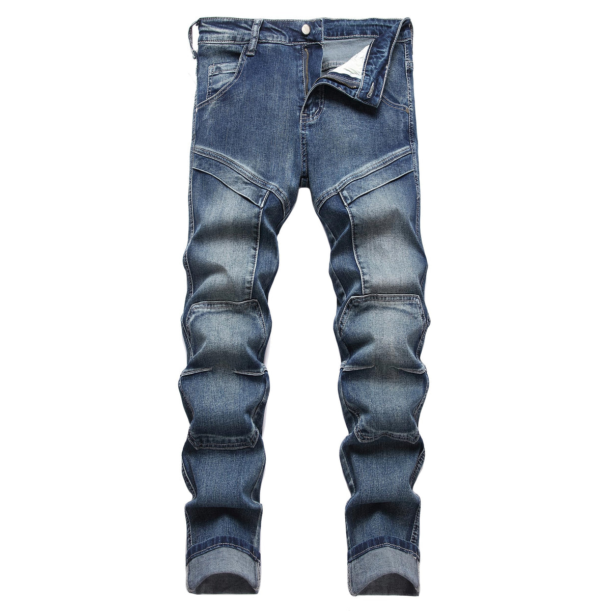 JUNBAOSS Men's Slim Fit Stretch Jeans Ripped Skinny Jeans for Men, Distressed Straight Leg Fashion Comfort Flex Waist Pants