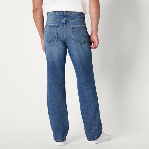Amazon Essentials Men's Relaxed-Fit Heavyweight Rigid Jeans, 5 Pocket Styling