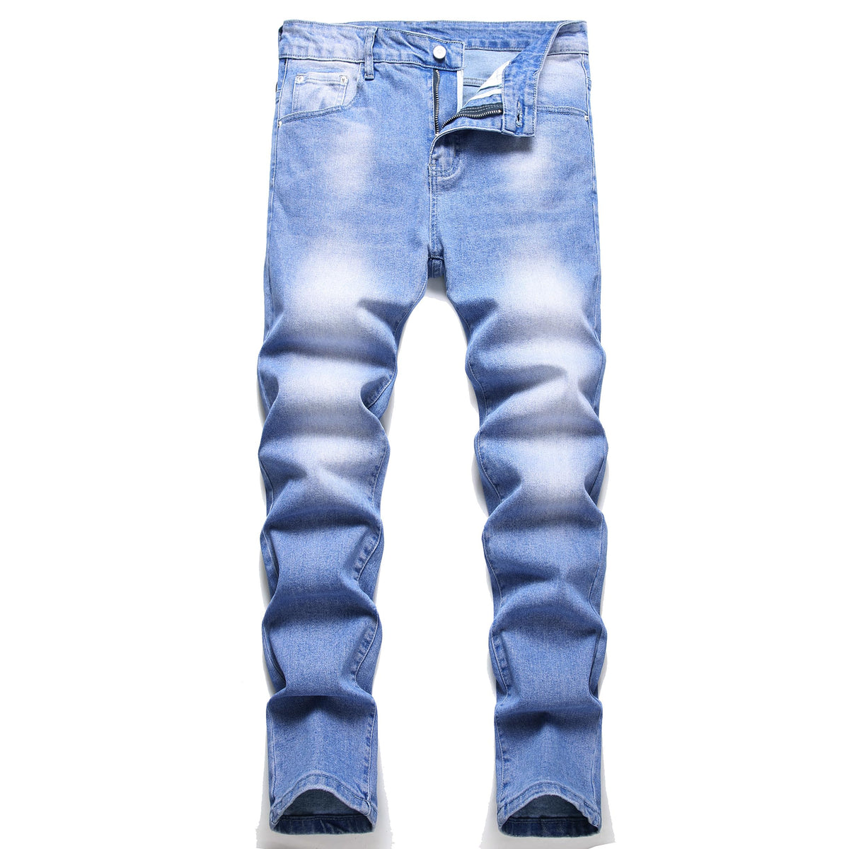 LZLER Mens Ripped Jeans,Distressed Destroyed Slim Fit Straight Leg Denim Pant with Holes