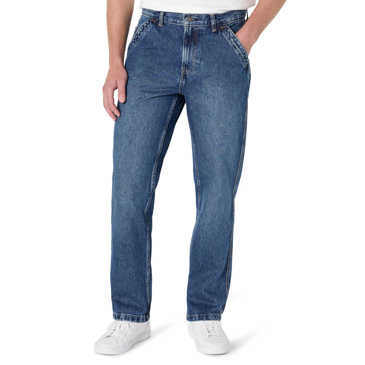 Amazon Essentials Men's Heavyweight Rigid Relaxed-Fit Workwear Carpenter Jeans with Pockets