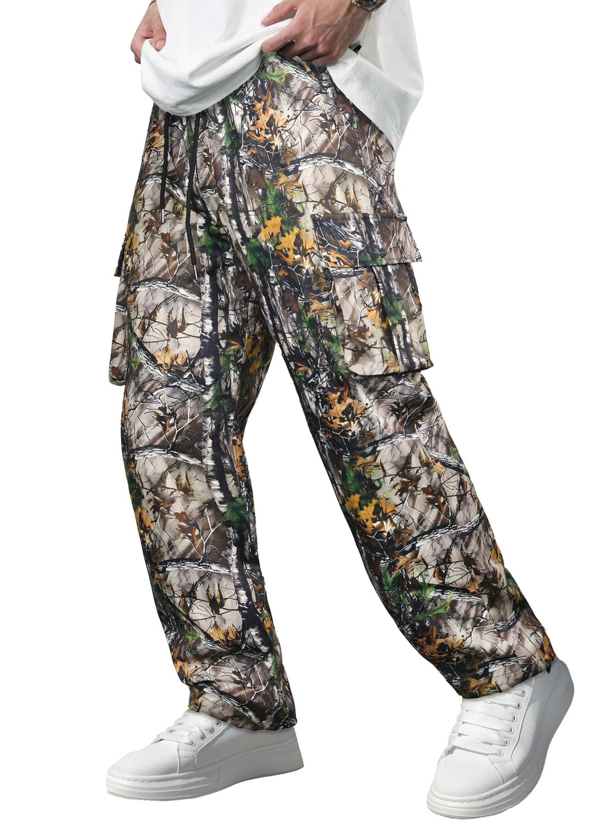 Comdecevis Men's Casual Cargo Pants Tactical Work Pants with Pockets