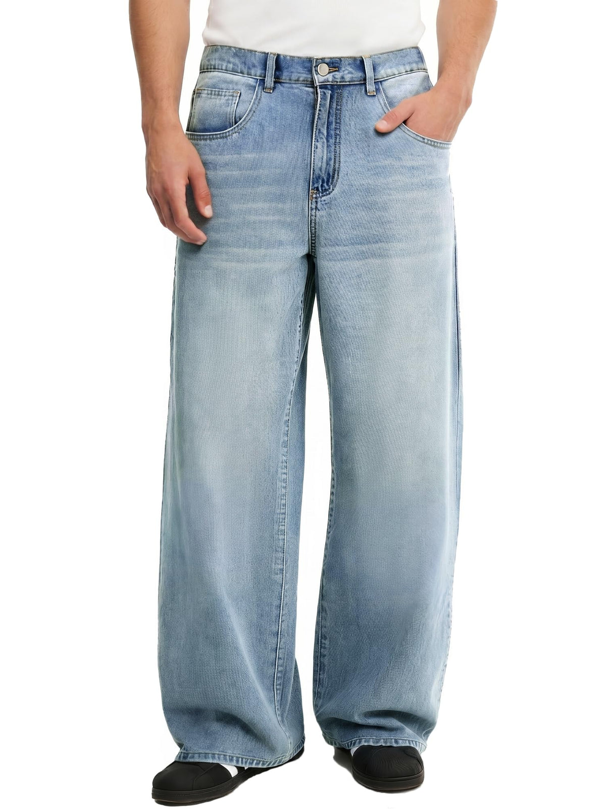 Comdecevis Men's Baggy Fit Jean Pants