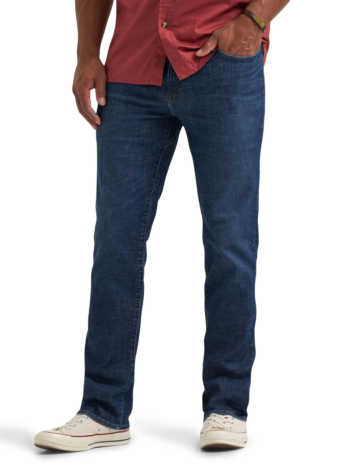 Lee Mens Extreme Motion Regular Straight Jean with Cool Temp