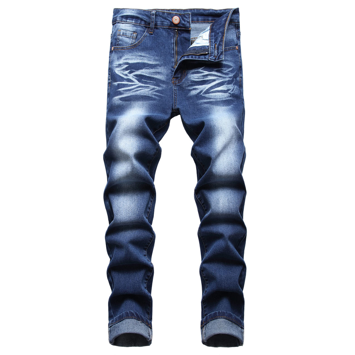 JUNBAOSS Men's Slim Fit Stretch Jeans Ripped Skinny Jeans for Men, Distressed Straight Leg Fashion Comfort Flex Waist Pants