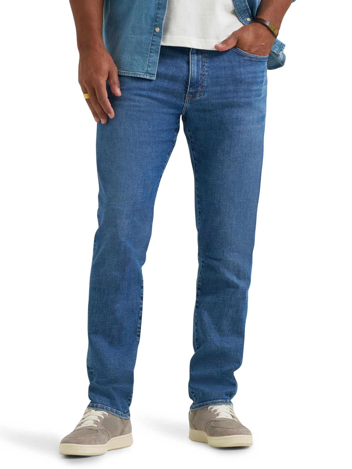 Lee Mens Extreme Motion Regular Straight Jean with Cool Temp