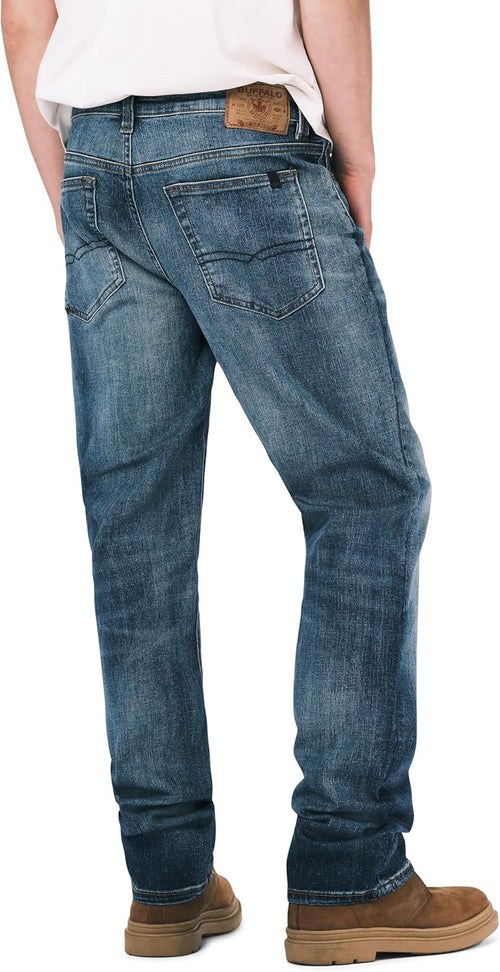 Buffalo David Bitton Mens Relaxed Straight Leg Driven Jean with Stretch Fabric