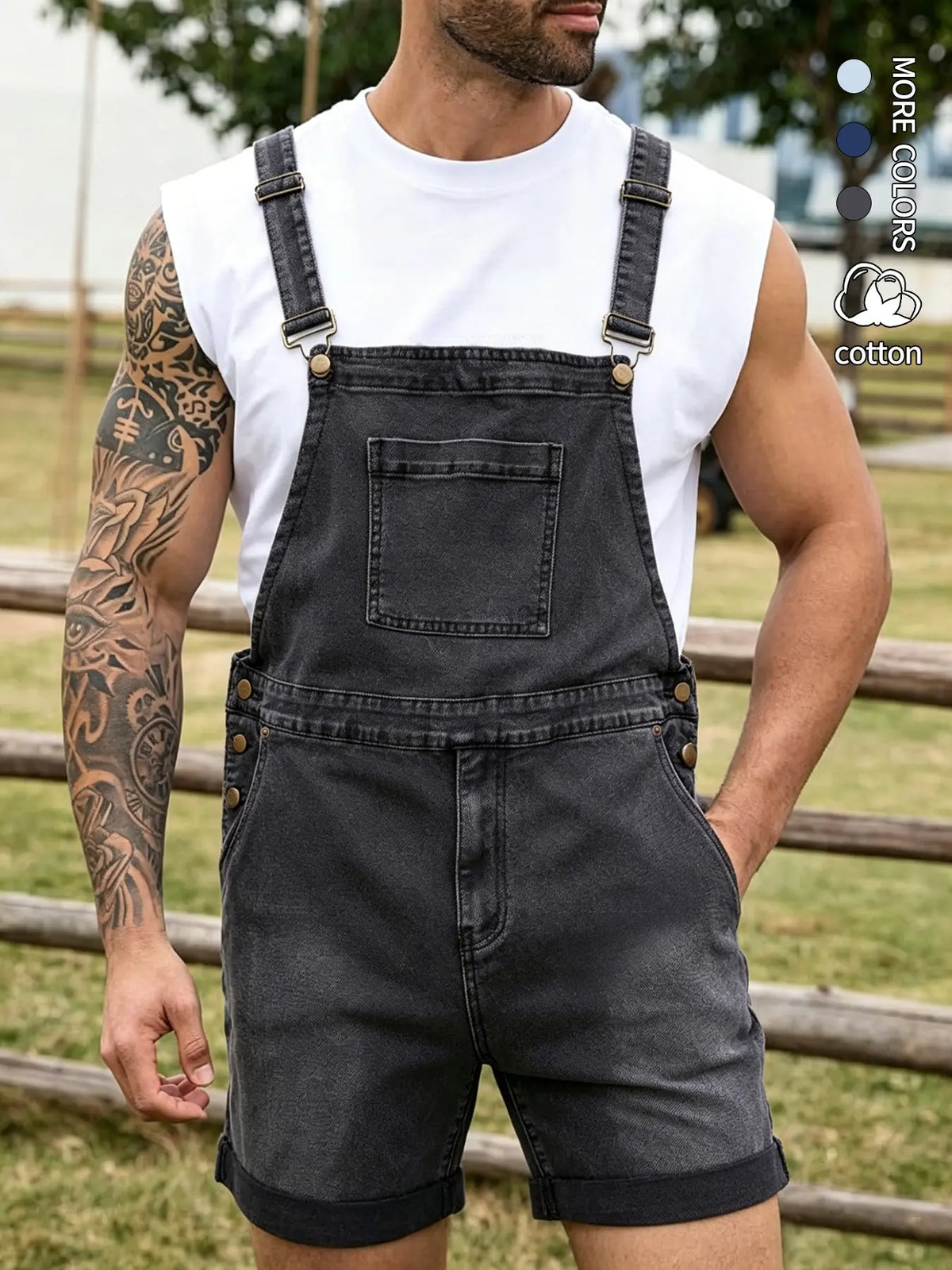 y2k vintage Classic style casual fashion jean Denim menswear men's Peto straight-cut jeans with suspenders Jumpsuit, pure color casual style, suitable for vacation wear, perfect gift for boyfriend or husband
