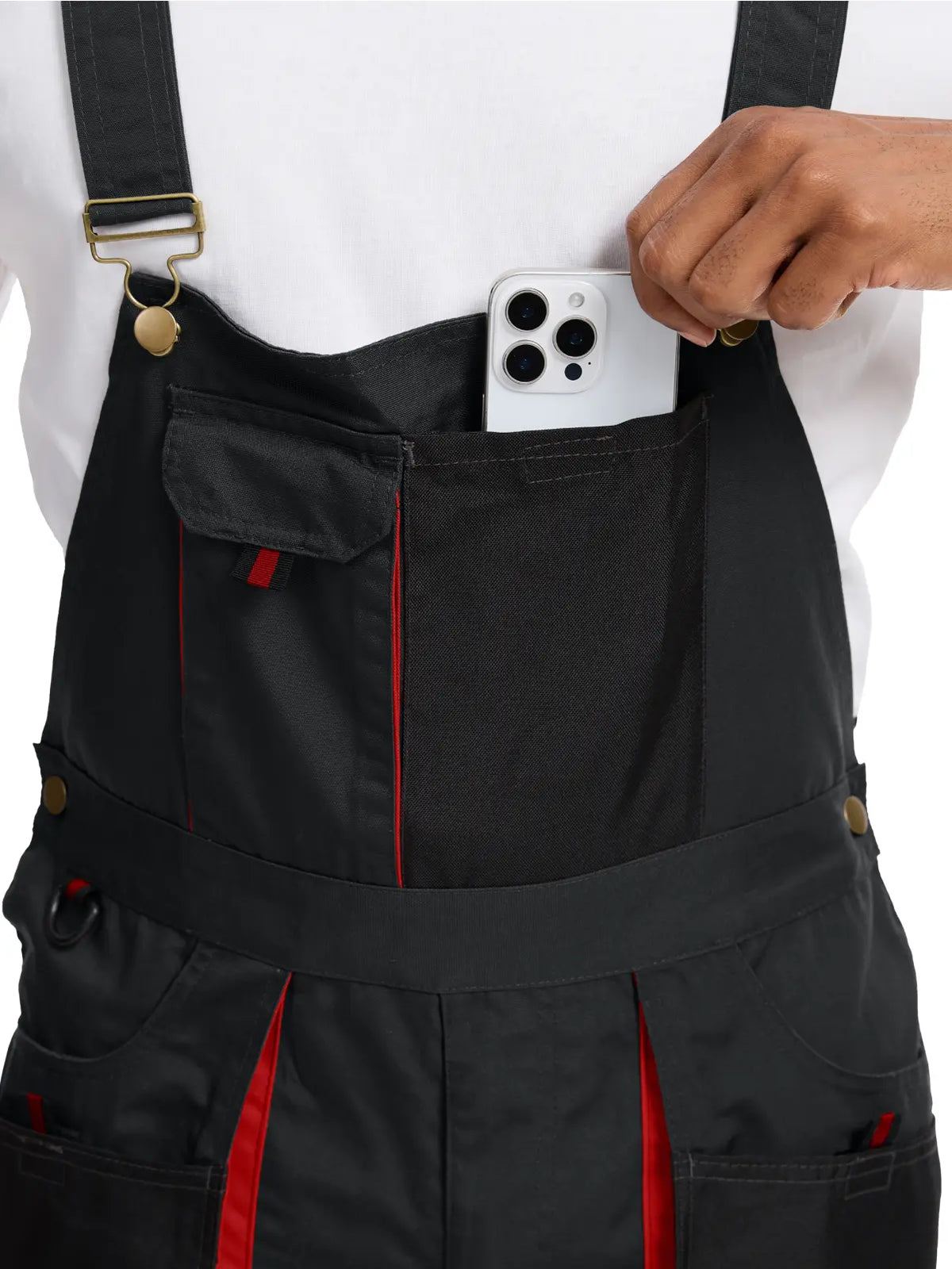 Workidea Bib Overall with Multiple Pockets Fabric Menswear Fabric Menswear