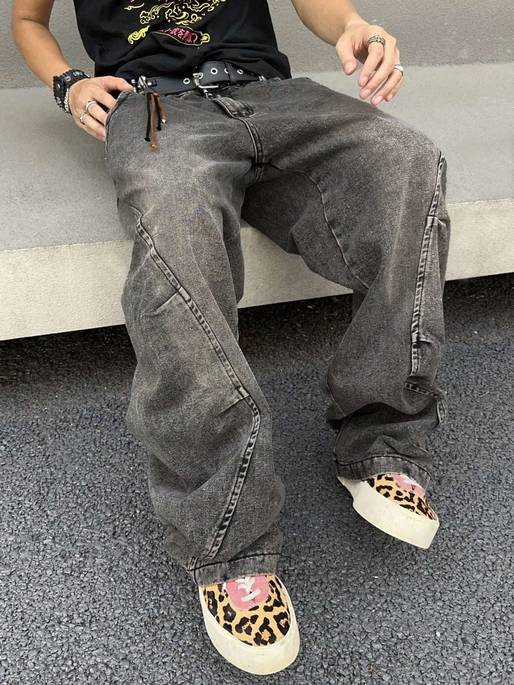 DealsForYouDays Wide Leg Jeans Spring To Summer Hip Hop Baggy Denim Pants Y2k Streetwear Jeans