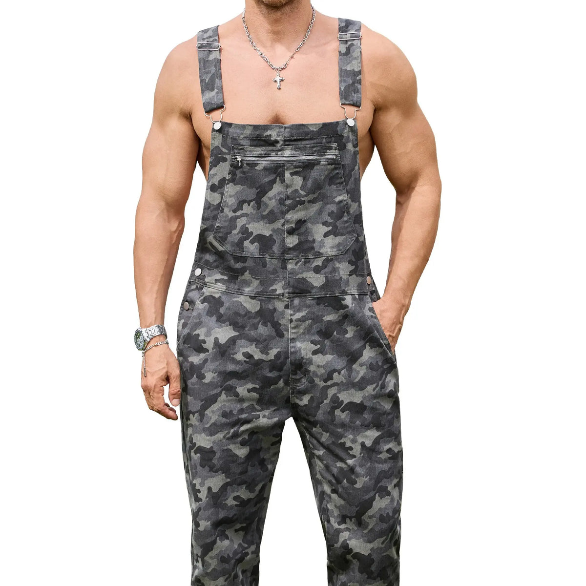 YUANBANG Stretchy Men's Camo Overalls Football Halloween Denim Camouflage Romper Fall Hunting Bib Turkey Season Gear Outdoor Fashion Pattern Coveralls Y2k Menswear Outfits Country Stuff Clothes Adjustable Straps Jumpsuit Winter Casual Pant Christmas Gifts