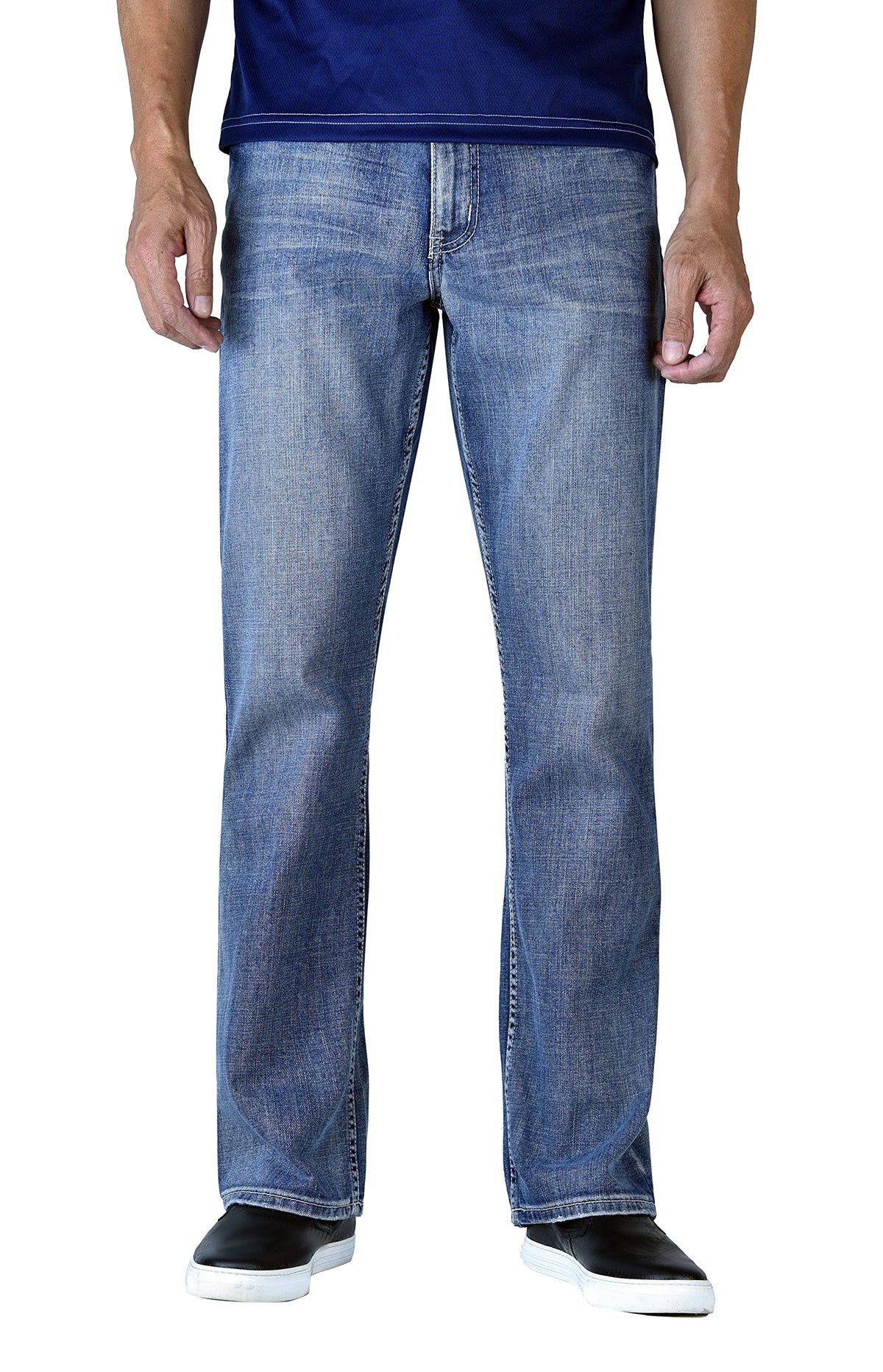 Flypaper Men’s Fashion Bootcut Blue Jeans Regular Fit Mens Work Pants