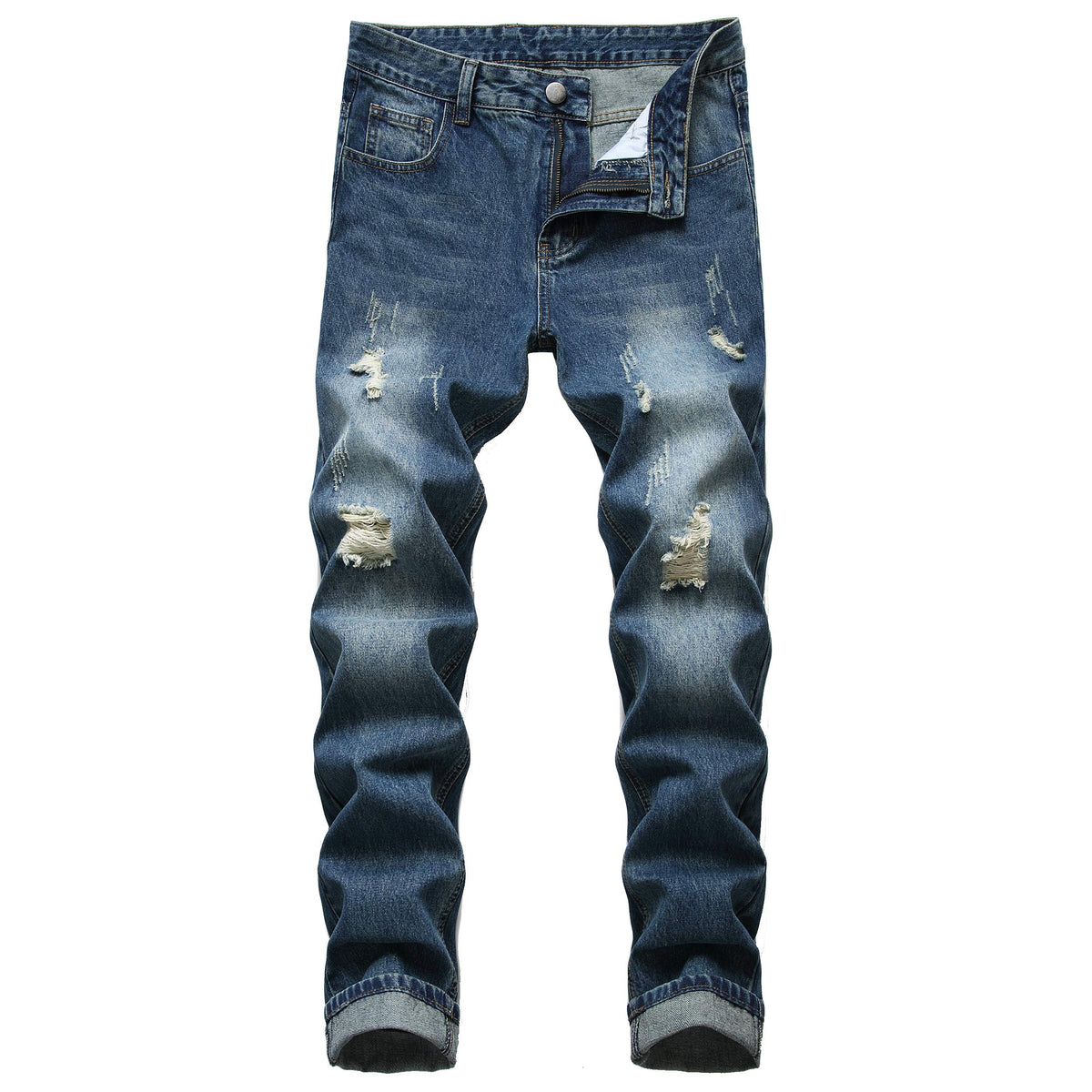 RANMCC Men's Printed Stretch Skinny Jeans Premium Slim Fit Fashionable Designs Denim Pants Jeans