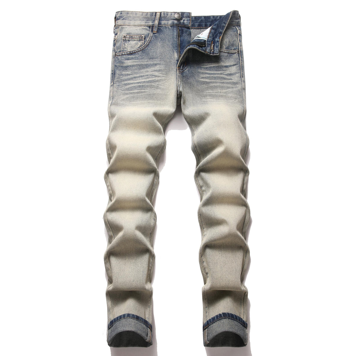 AITITIA Men's Ripped Regular Fit Jeans