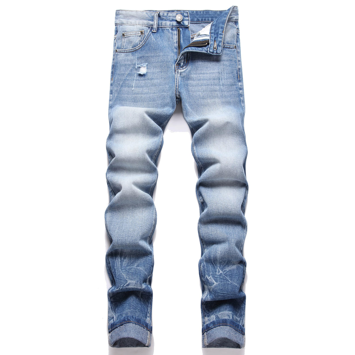 AITITIA Men's Ripped Regular Fit Jeans