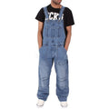 Men's Ripped and Distressed Denim Jumpsuit with Suspenders - Vintage Stylish Menswear, Versatile Wear for Casual Daily Use, Pair with Sneakers & T-Shirt