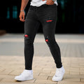 GINGTTO Men's Ripped Skinny Jeans Slim Fit Distressed Denim Pants Fashion Comfort Tapered Leg