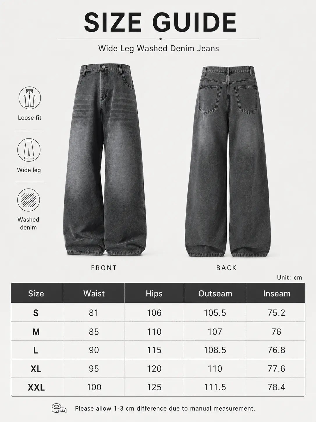 Menswear Baggy Low-Rise Jeans - Male Relaxed-Fit Denim Pants with Pockets, 2000s Aesthetic, Casual Streetwear, Vintage Grunge, Urban Hip Hop Style for Daily Wear