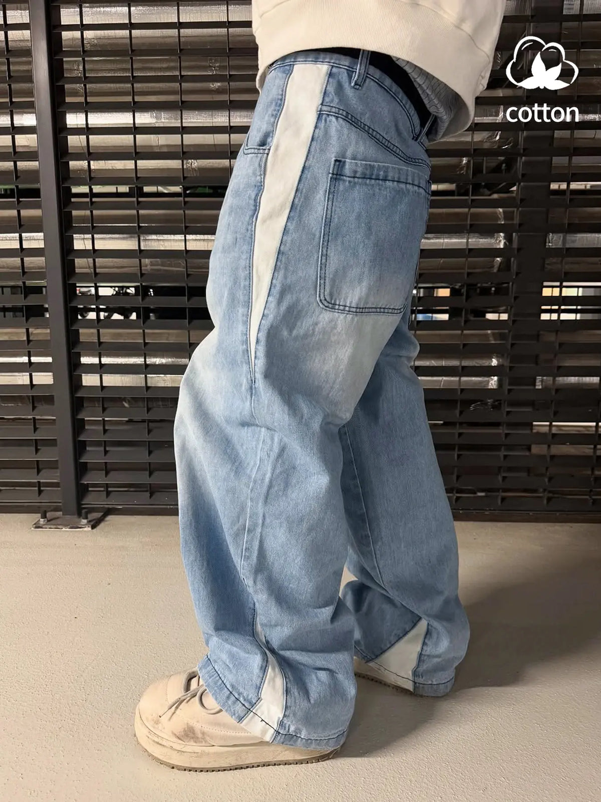 Men's Hip Hop Street Style Jeans, Loose Fit Comfortable Design, Wide Leg, Ideal for Urban and Streetwear, All Seasons, Relaxed Fit Jeans