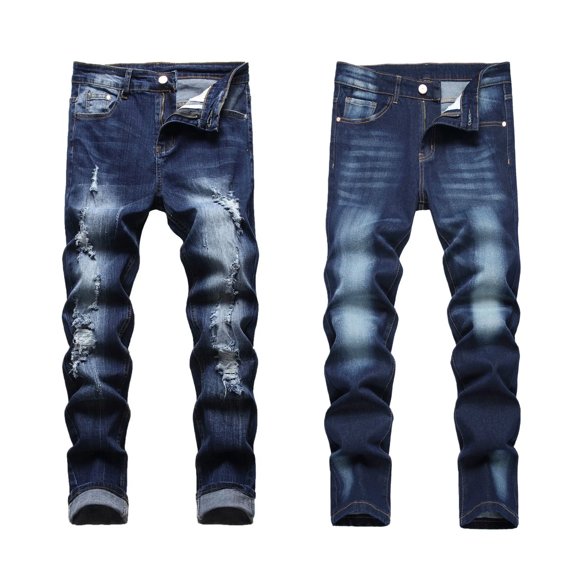 JUNBAOSS Men's Multi Pack Slim Fit Stretch Jeans Colored Skinny Jeans for Men, Distressed Straight Leg Casual Fashion Comfort Flex Waist Denim Pants, Menswear Classic Street Style Cotton Fabric Jean Natural Hipster Personalized Stylish Streetwear Jeans su