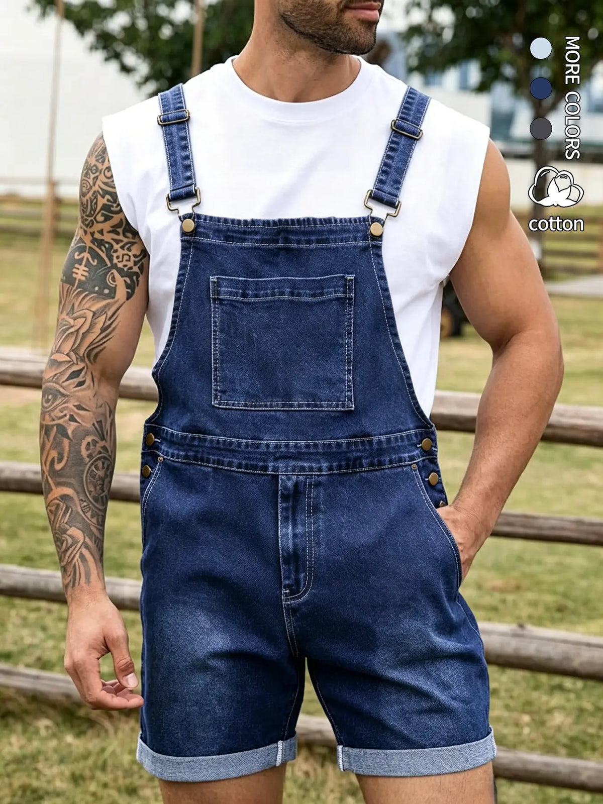 y2k vintage Classic style casual fashion jean Denim menswear men's Peto straight-cut jeans with suspenders Jumpsuit, pure color casual style, suitable for vacation wear, perfect gift for boyfriend or husband