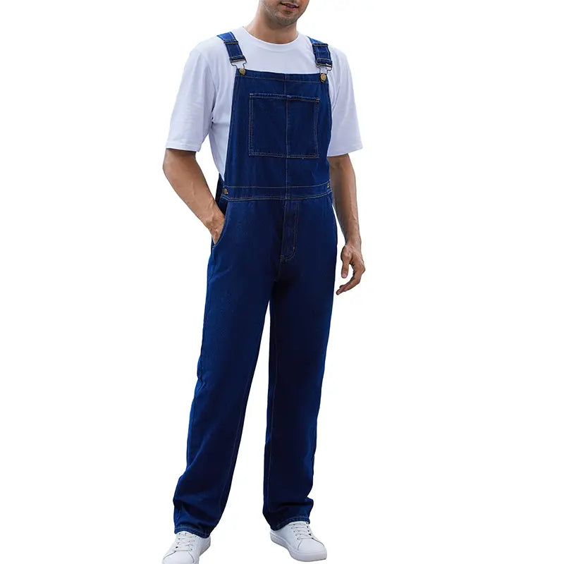WIRDATRD Overalls for Men Fashion Coveralls Work Utility Denim Women Bib Jumpsuit with Pockets, Menswear, Outwear