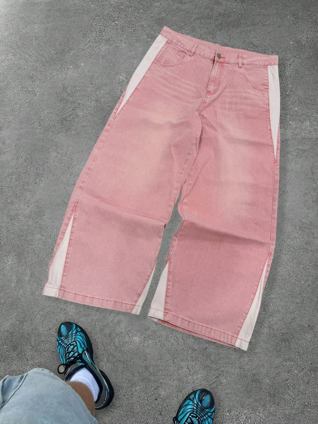 Men's Hip Hop Street Style Jeans, Loose Fit Comfortable Design, Wide Leg, Ideal for Urban and Streetwear, All Seasons, Relaxed Fit Jeans