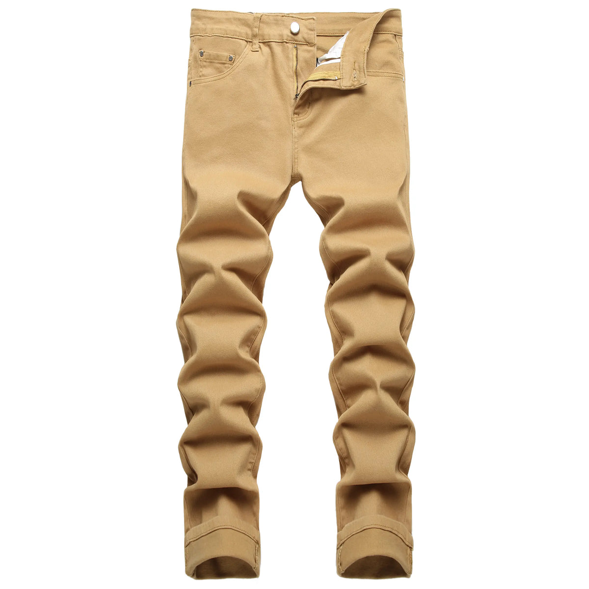 JUNBAOSS Men's Slim Fit Stretch Jeans Ripped Skinny Jeans for Men, Distressed Straight Leg Fashion Casual Popular Chic Comfort Flex Waist Denim Pants, Menswear Classic Street Style Cotton Fabric Jean Natural Hipster Personalized Stylish Jeans with Pockets