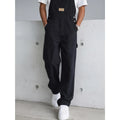 Men's Black Denim Overalls,Black Wide Leg Cargo Dungarees,Y2K Streetwear Classic Workwear Bib Overalls,Summer Casual Clean Fit Jumpsuit