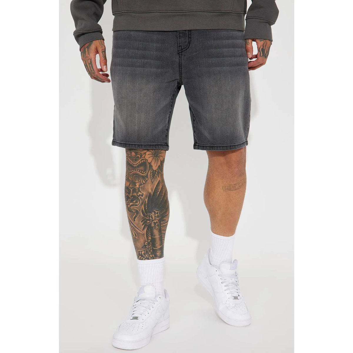 Cornell Slim Denim Shorts - Black Wash