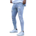 GINGTTO Men's Ripped Skinny Jeans Stretch Slim Fit Tapered Leg Denim Pants