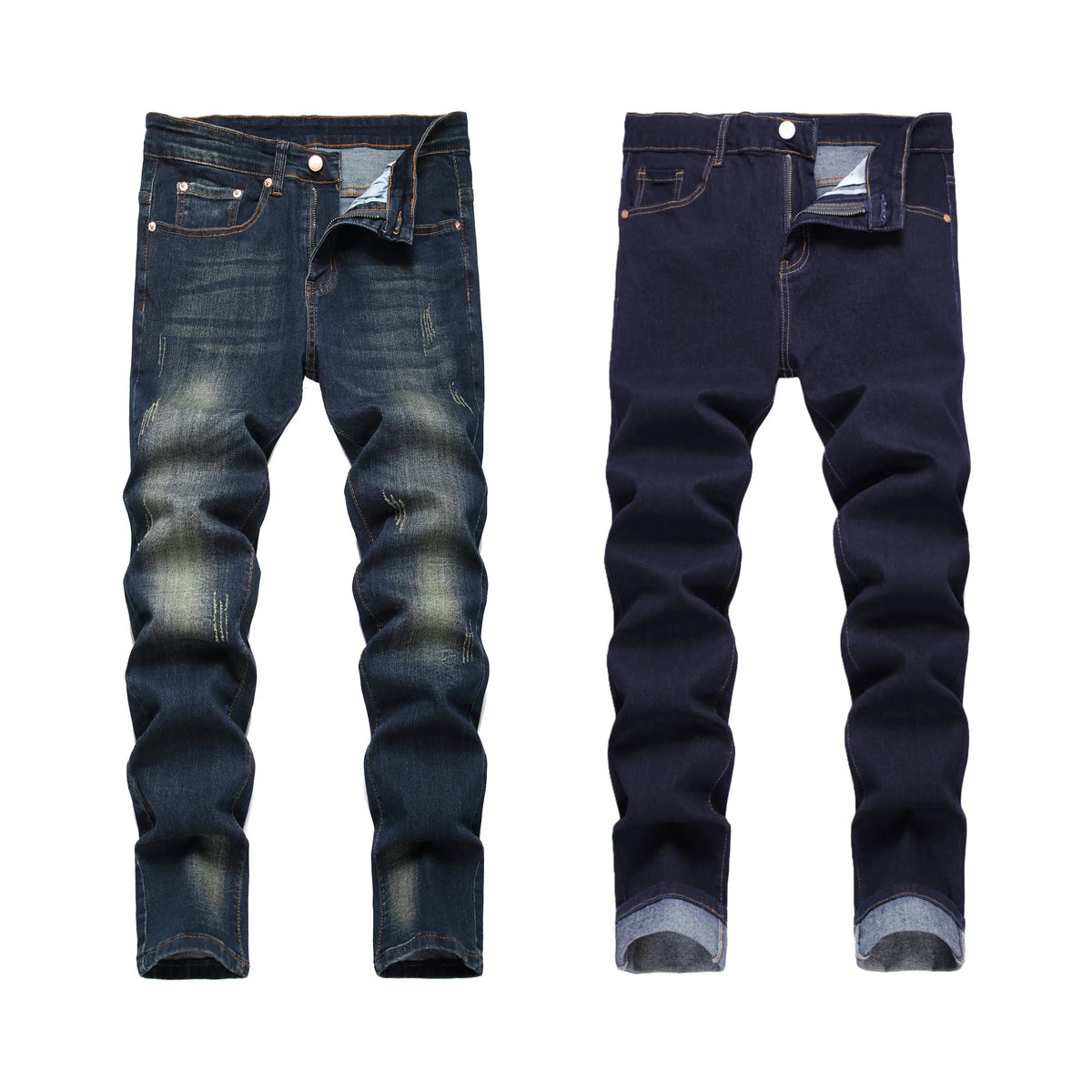JUNBAOSS Men's Multi Pack Slim Fit Stretch Jeans Colored Skinny Jeans for Men, Distressed Straight Leg Casual Fashion Comfort Flex Waist Denim Pants, Menswear Classic Street Style Cotton Fabric Jean Natural Hipster Personalized Stylish Streetwear Jeans su