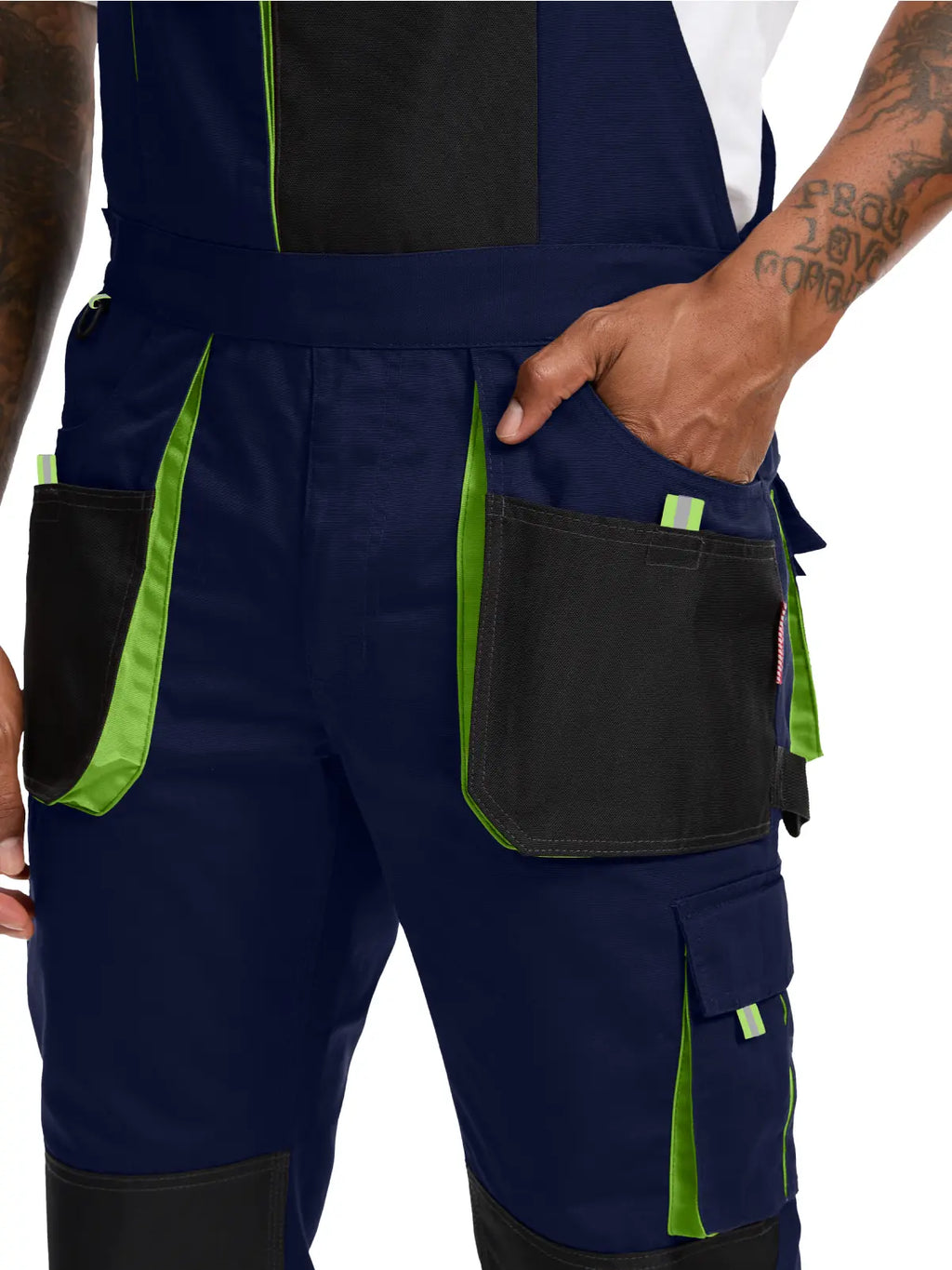 Workidea Bib Overall with Multiple Pockets Fabric Menswear Fabric Menswear