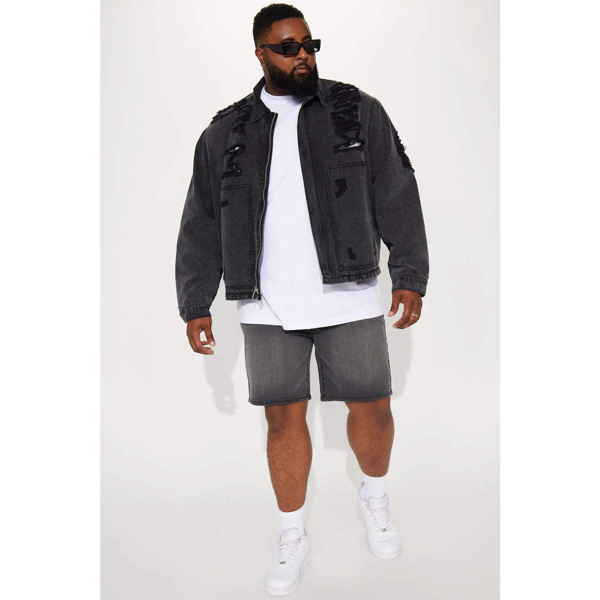 Cornell Slim Denim Shorts - Black Wash