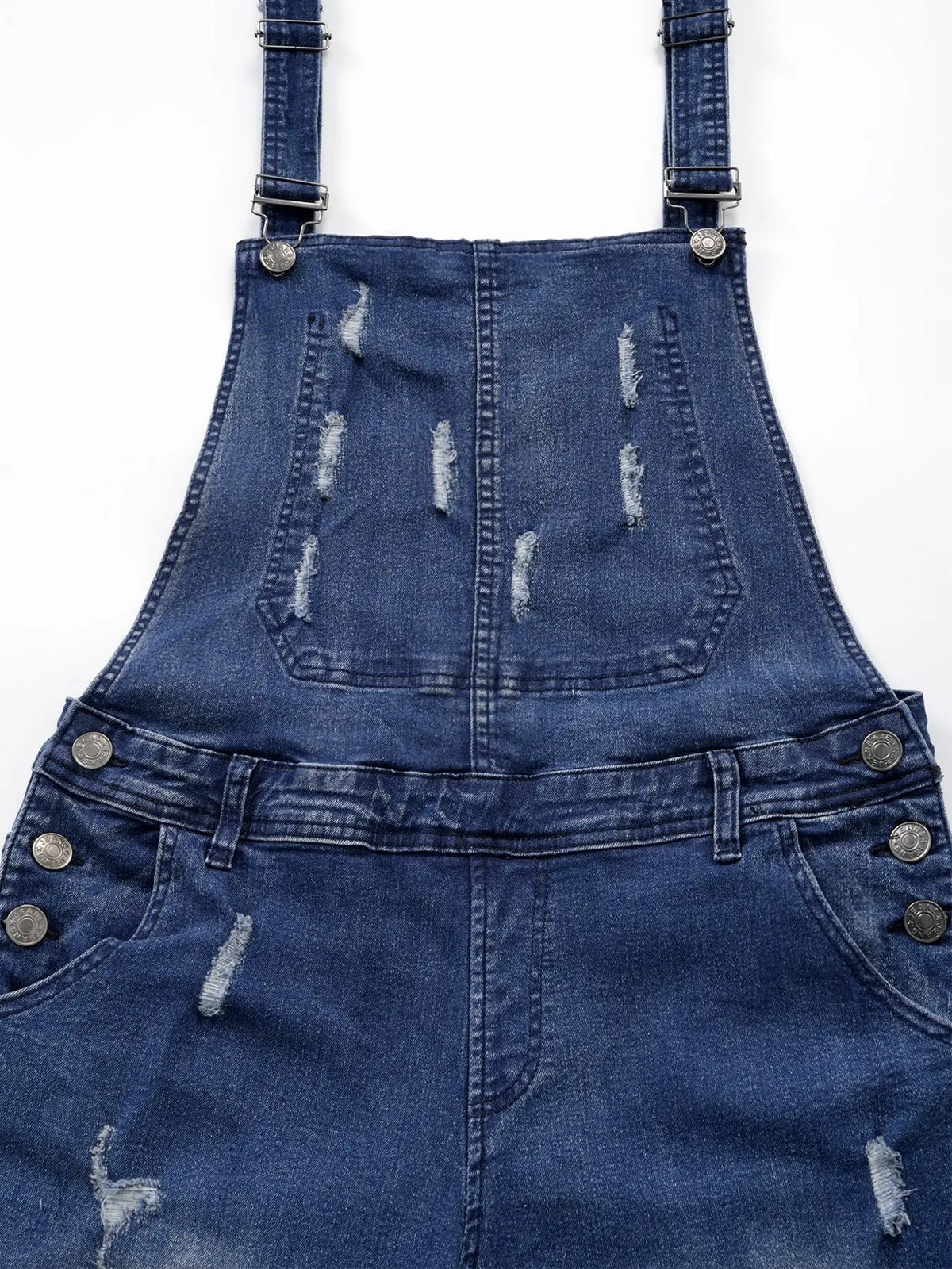Cut Jean Y2K men's fashionable lip-shaped design denim ripped denim overalls, trendy street style overalls shorts, with belt loops, ideal for outdoor wear, simple design, Streetwear