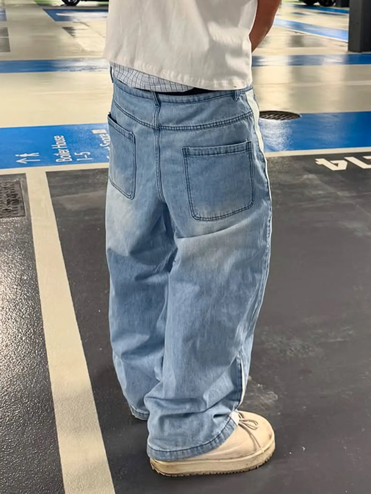 Men's Hip Hop Street Style Jeans, Loose Fit Comfortable Design, Wide Leg, Ideal for Urban and Streetwear, All Seasons, Relaxed Fit Jeans